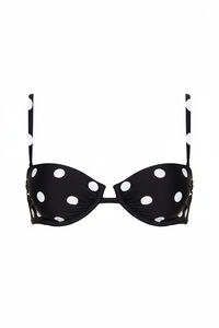 Women'secret Top bikini balconette estampado de puntos negro