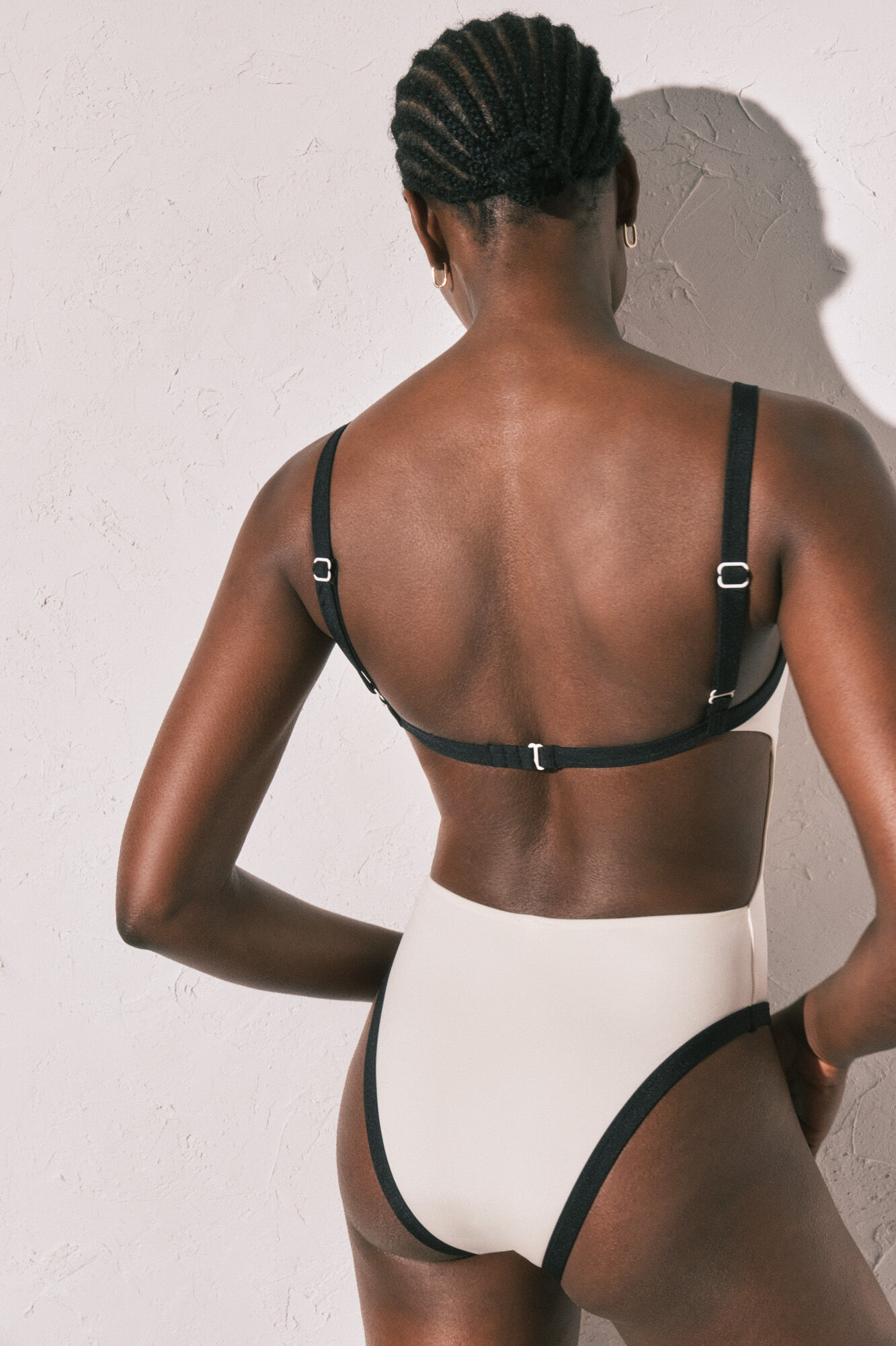 Women'secret Traje de ba&ntilde;o escote recto semi brillante blanco