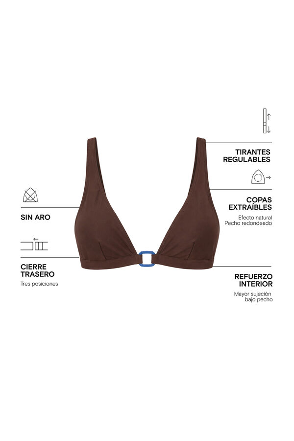 Women'secret Top bikini halter caf&eacute; caf&eacute;