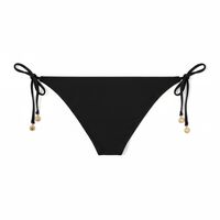 Women'secret Panty de bikini cl&aacute;sica con tiras negra