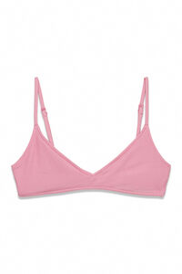 Women'secret Top bikini triangular textura crinkle rosa