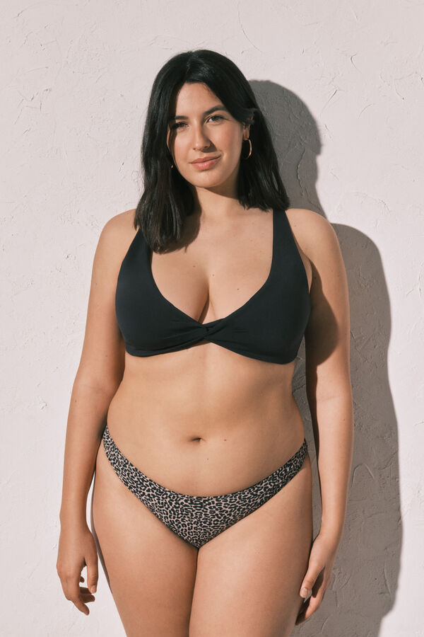 Women'secret Top bikini halter de capacidad negro negro