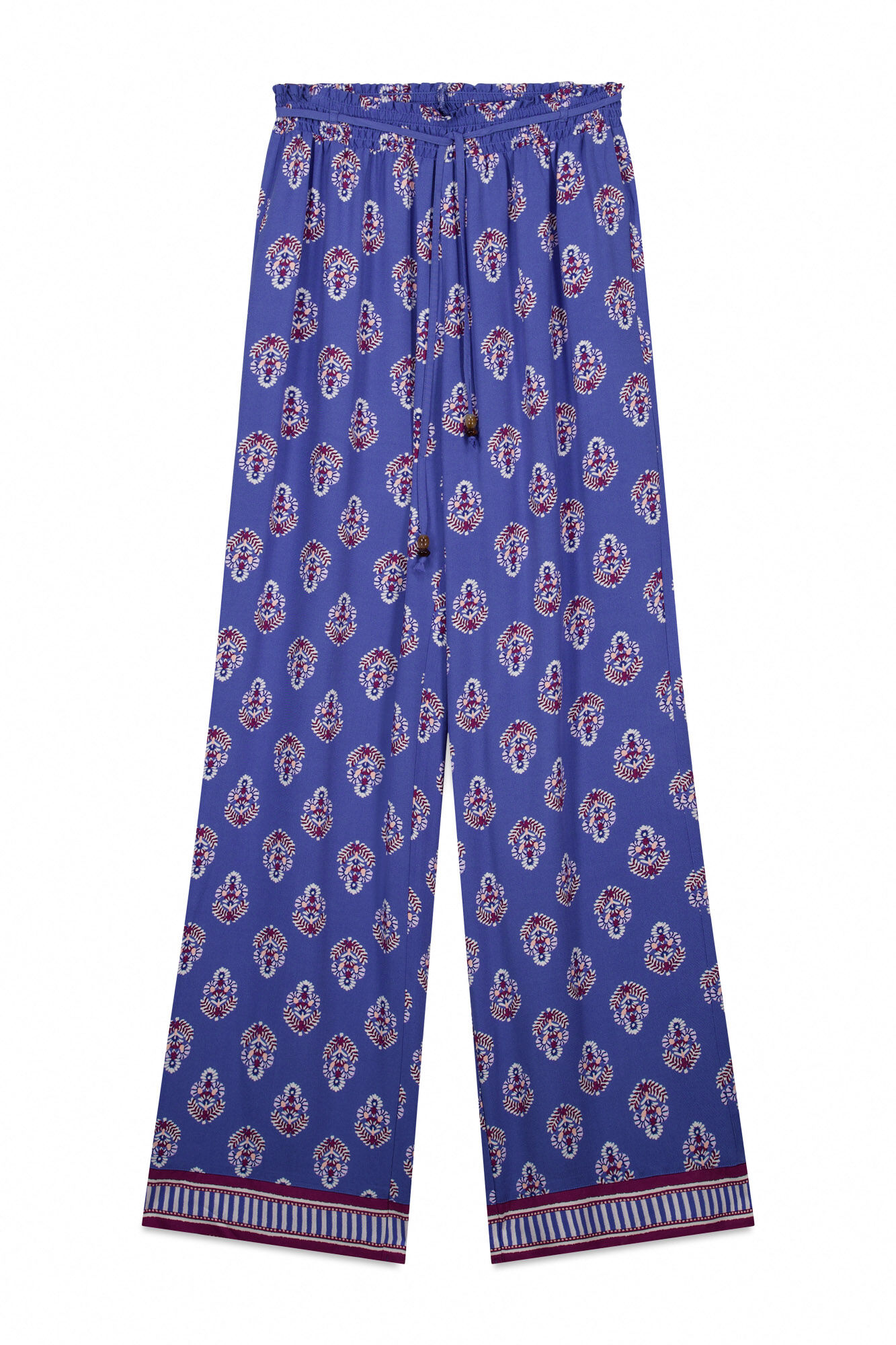 Women'secret Pantal&oacute;n largo estampado sello azul