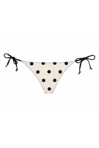 Women'secret Panty de bikini de tira media estampado de puntos reversible
