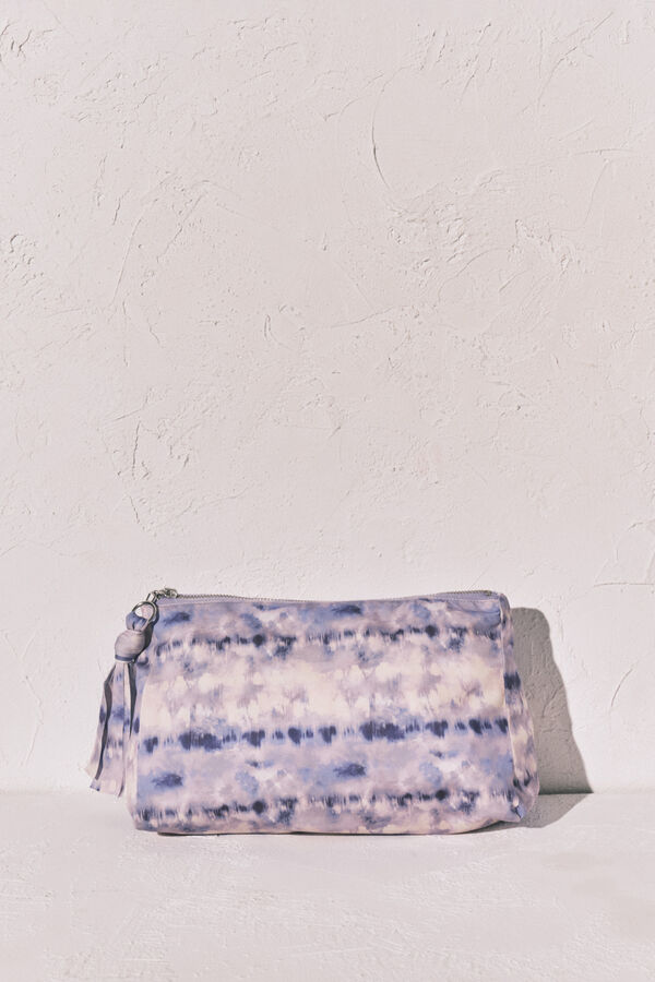 Women'secret Bolsa para traje de ba&ntilde;o y bikini impermeable Tie Dye lila estampado