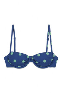 Women'secret Top bikini balconette estampado puntos azul