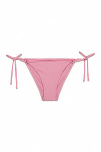 Women'secret Panty brasile&ntilde;o de bikini de textura crinkle rosa