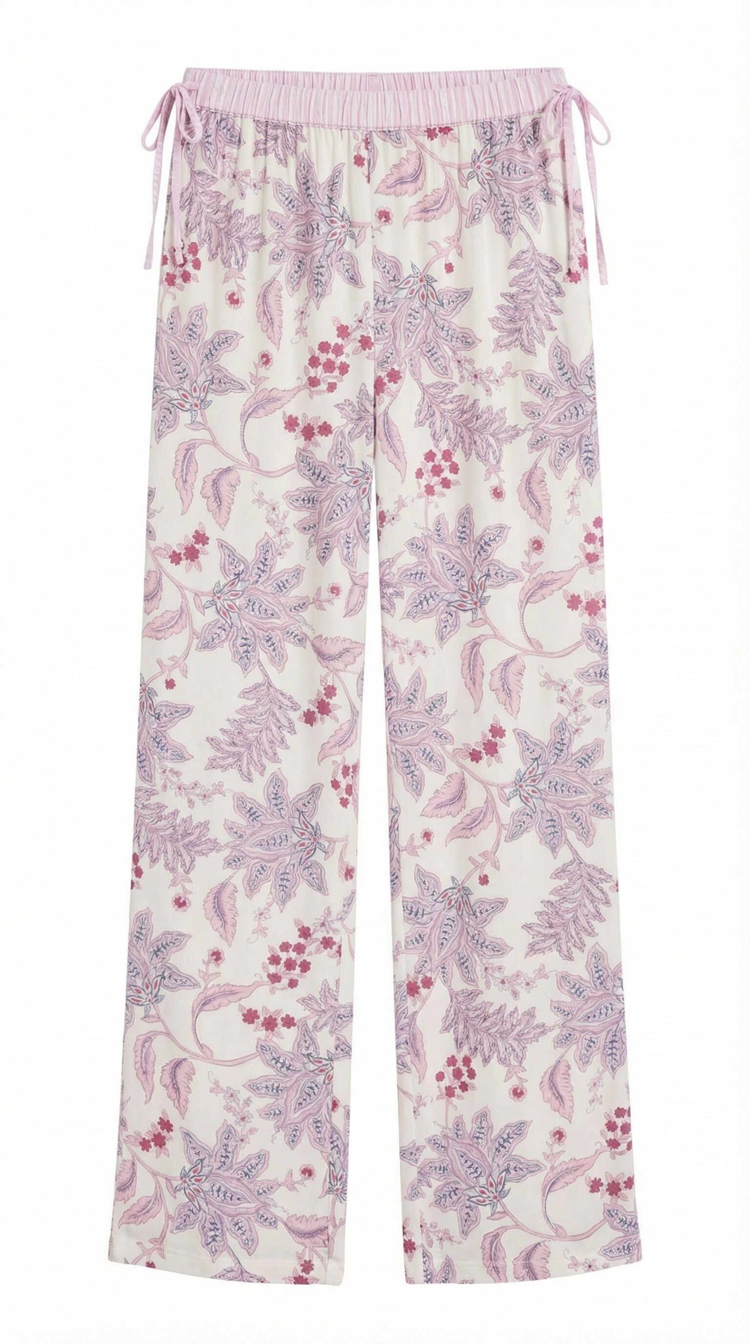 Women'secret Pantal&oacute;n largo estampado de flores rosa