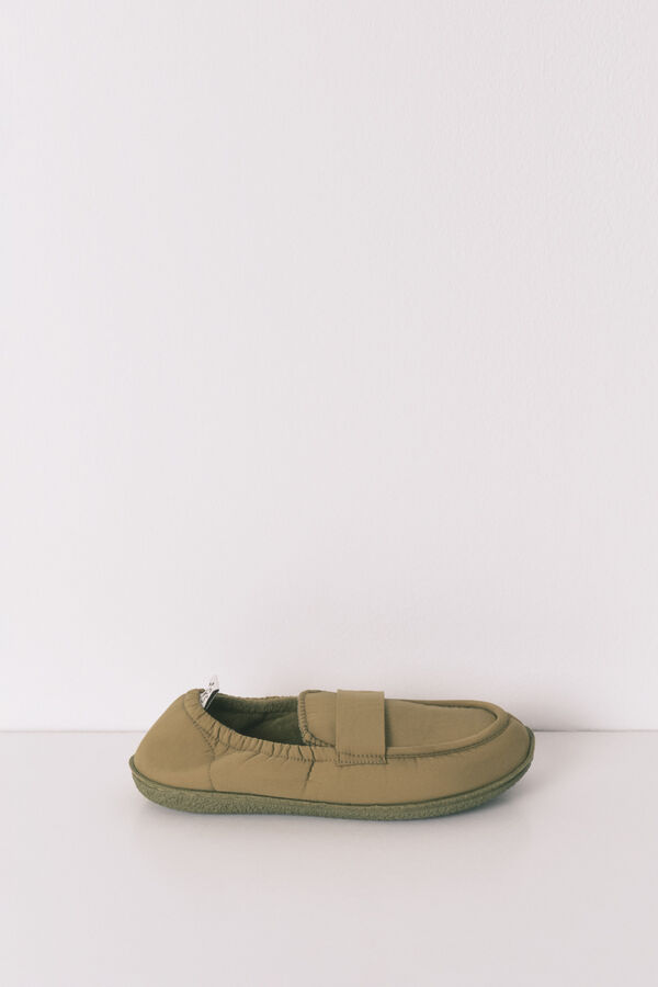 Women'secret Pantuflas mocas&iacute;n verde kaki