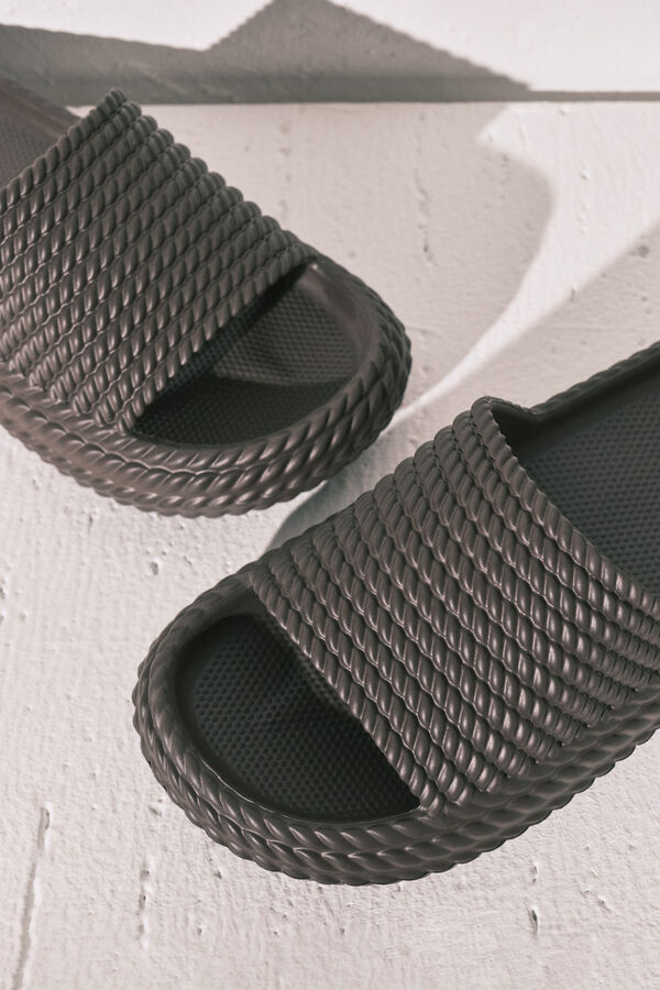 Women'secret Sandalias plataforma marr&oacute;n caf&eacute;