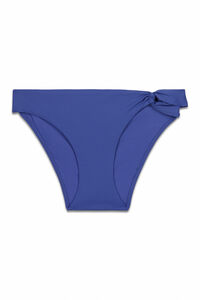 Women'secret Panty de bikini cl&aacute;sica con detalle torcido lateral azul