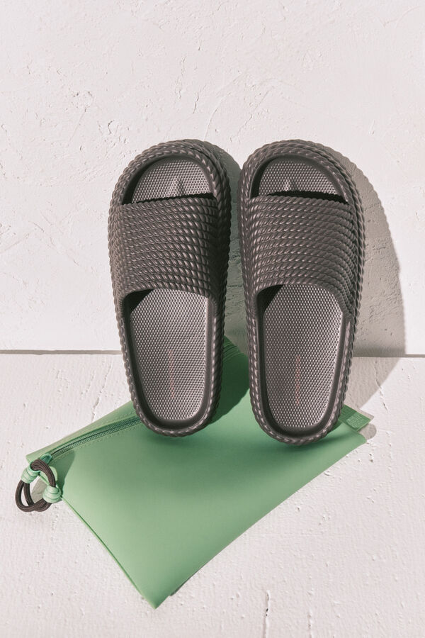 Women'secret Sandalias plataforma marr&oacute;n caf&eacute;