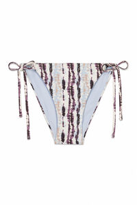 Women'secret Panty de bikini cl&aacute;sica estampado Tie Dye marr&oacute;n