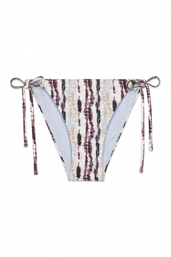 Women'secret Panty de bikini cl&aacute;sica estampado Tie Dye marr&oacute;n estampado