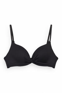 Women'secret Top de bikini cruzado push up negro