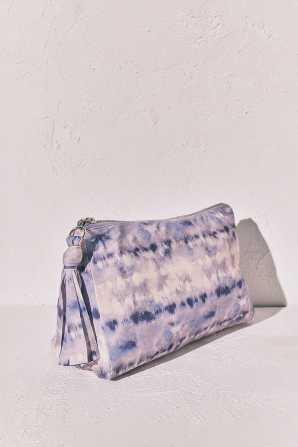 Women'secret Bolsa para traje de ba&ntilde;o y bikini impermeable Tie Dye lila estampado
