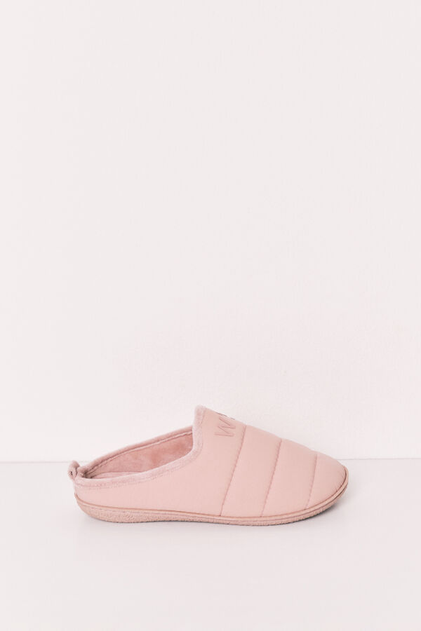 Women'secret Pantuflas acolchadas rosa nude