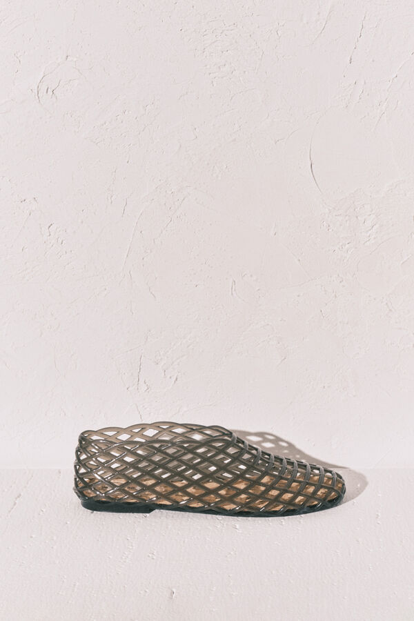 Women'secret Sandalias jelly efecto red negras negro