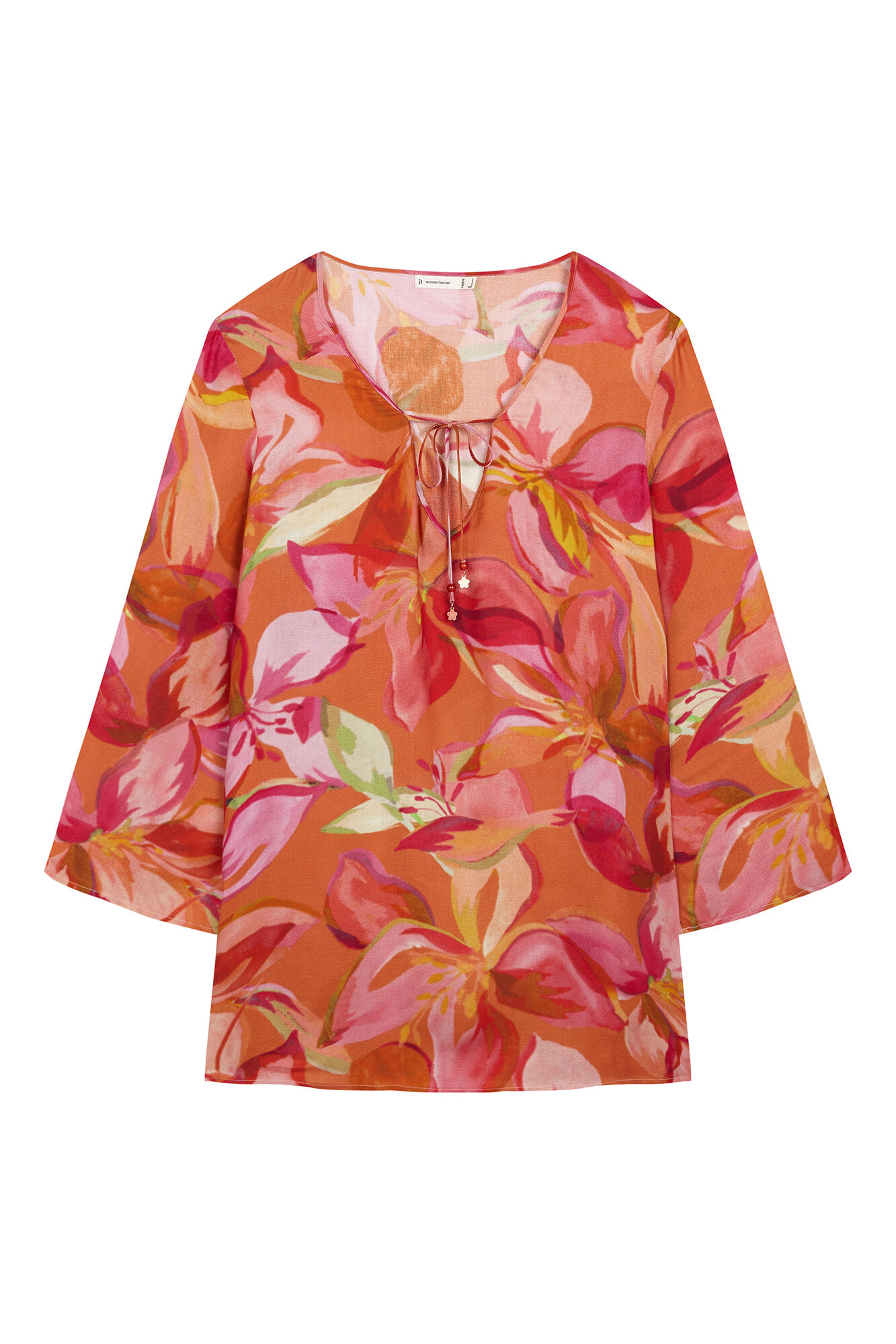 Women'secret Vestido t&uacute;nica corta estampado maxi floral