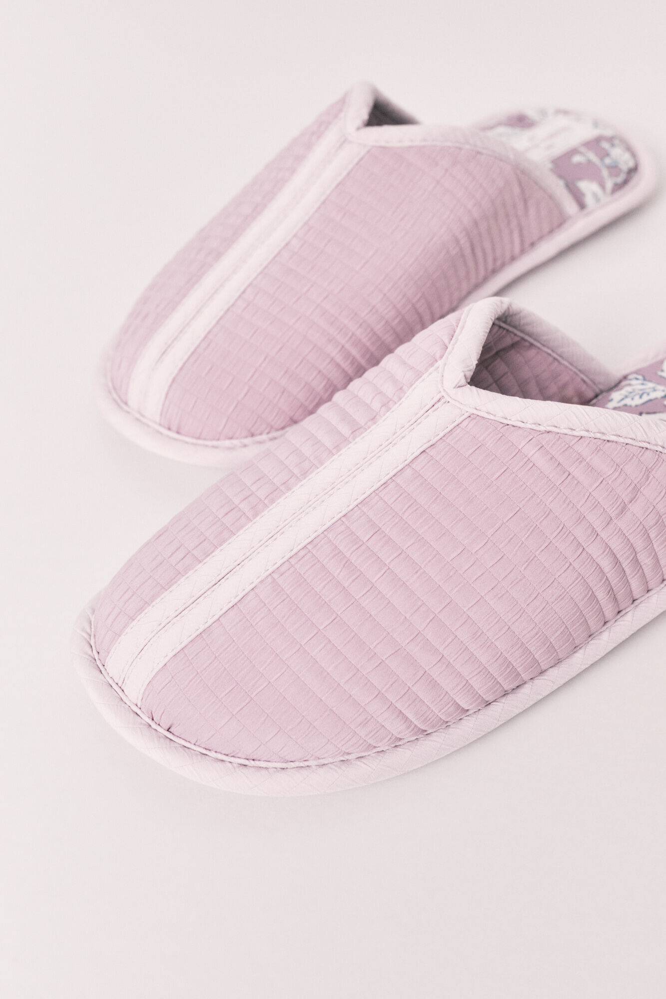 Women'secret Pantuflas estampadas granate