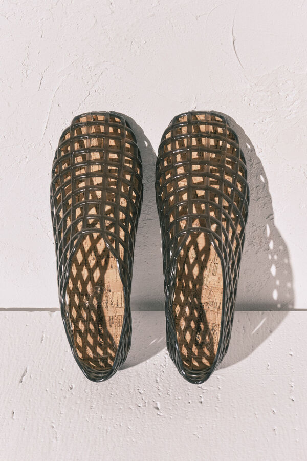 Women'secret Sandalias jelly efecto red negras negro