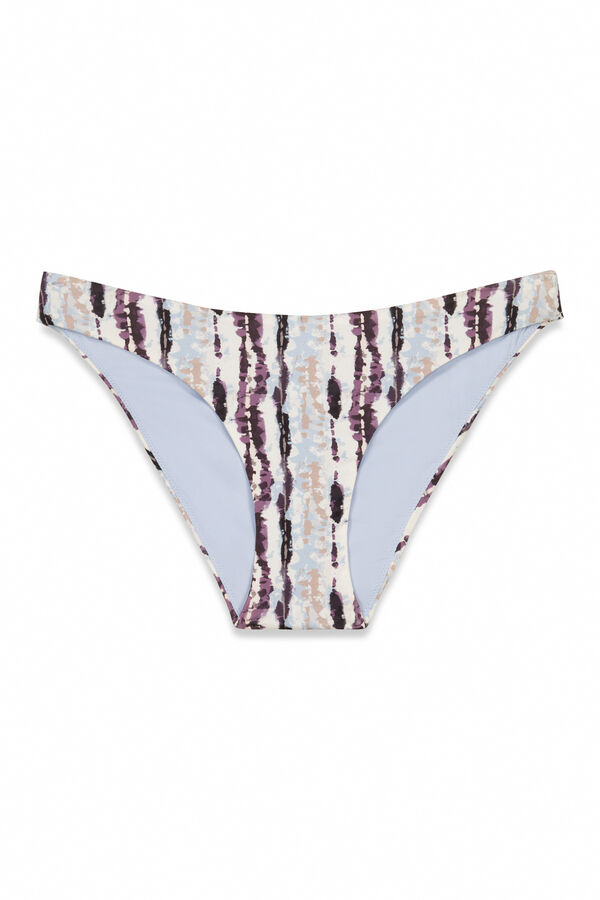 Women'secret Panty de bikini cl&aacute;sica estampado Tie Dye marr&oacute;n estampado