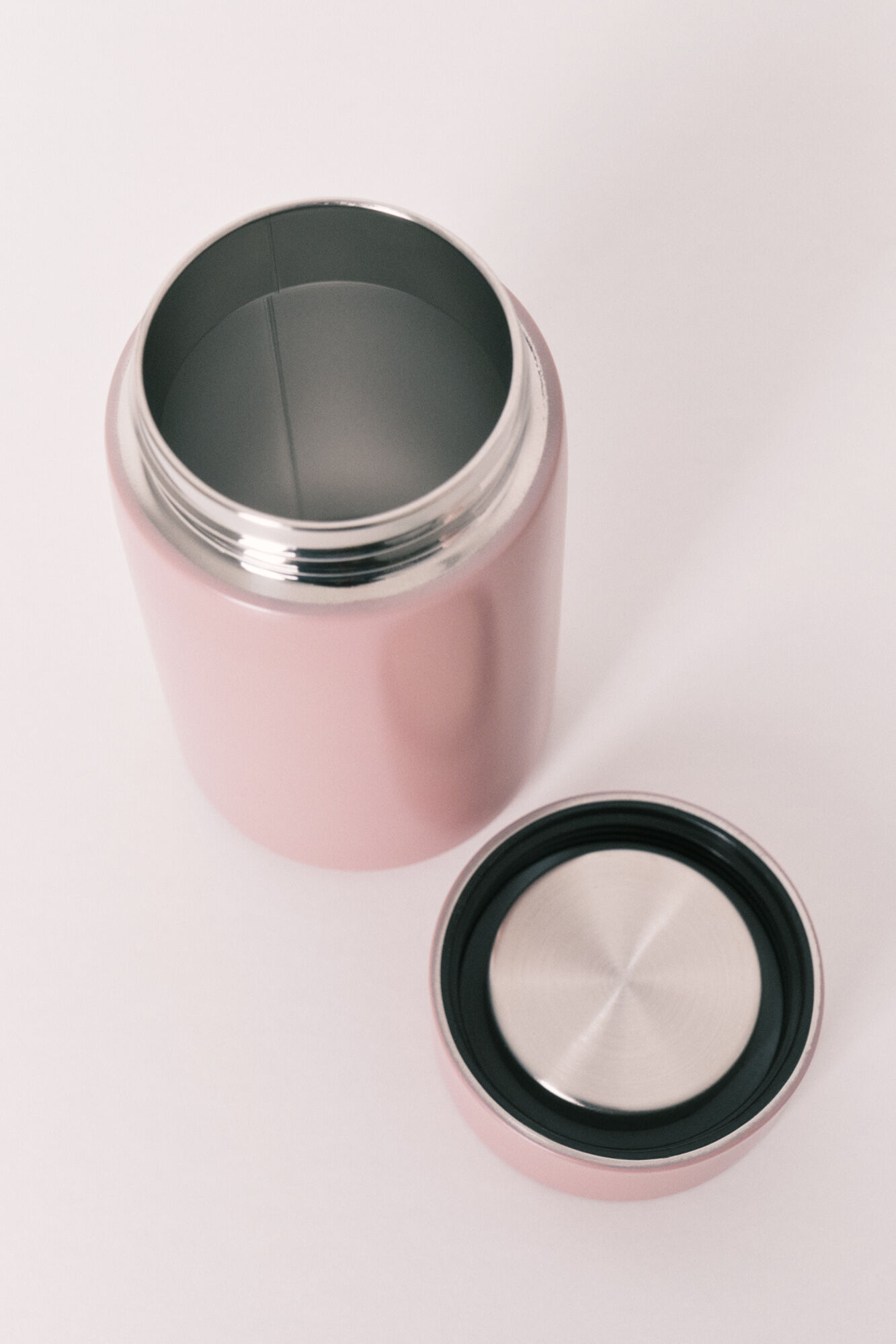 Women'secret Botella con logo de metal rosa