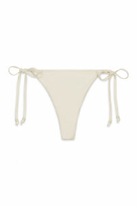 Women'secret Panty bikini tanga con tiras blanca
