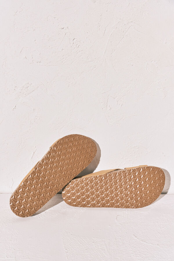 Women'secret Sandalias bio de tiras cruzadas arena caf&eacute;